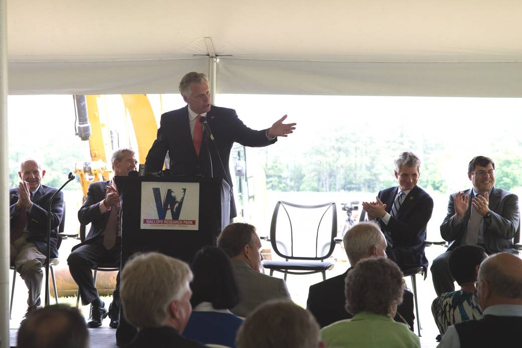 McAuliffe on Hand for Research Park Groundbreaking