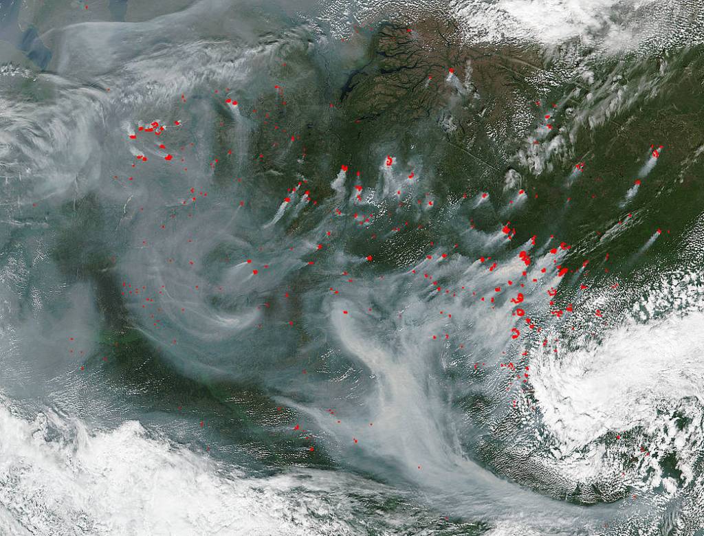 NASA Sees Central Russia Peppered with Fires and Smoke