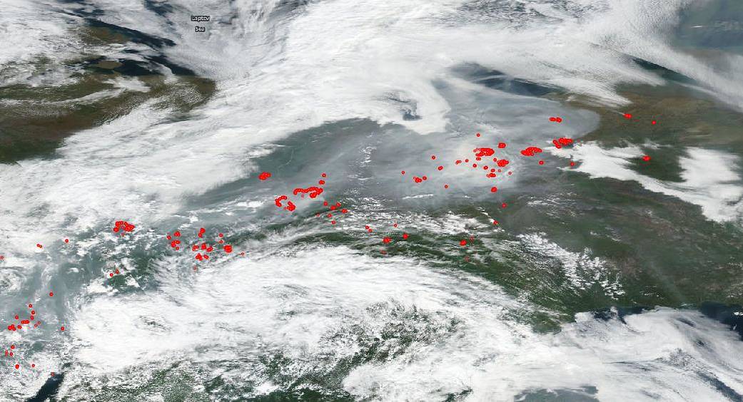 Russian wildfires in 2019