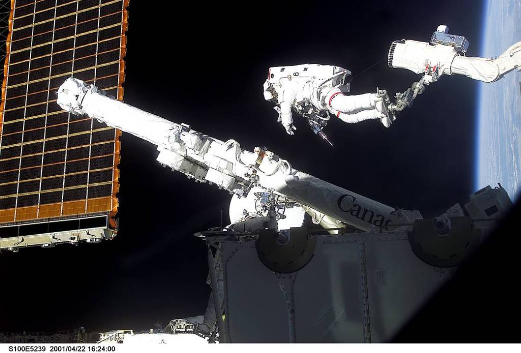 This Week in NASA History: Canadarm2 Installed on Space Station – April 22, 2001
