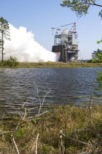 view of A-2 Test Stand during a test