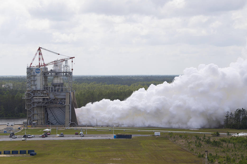 a long-duration RS-25 single-engine test April 28