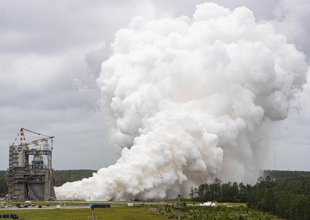 NASA conducted its fourth RS-25 single-engine hot fire of the year May 20, a continuation of its seven-part test series to support development and production of engines for the agency’s Space Launch System (SLS) rocket on future missions to the Moon.