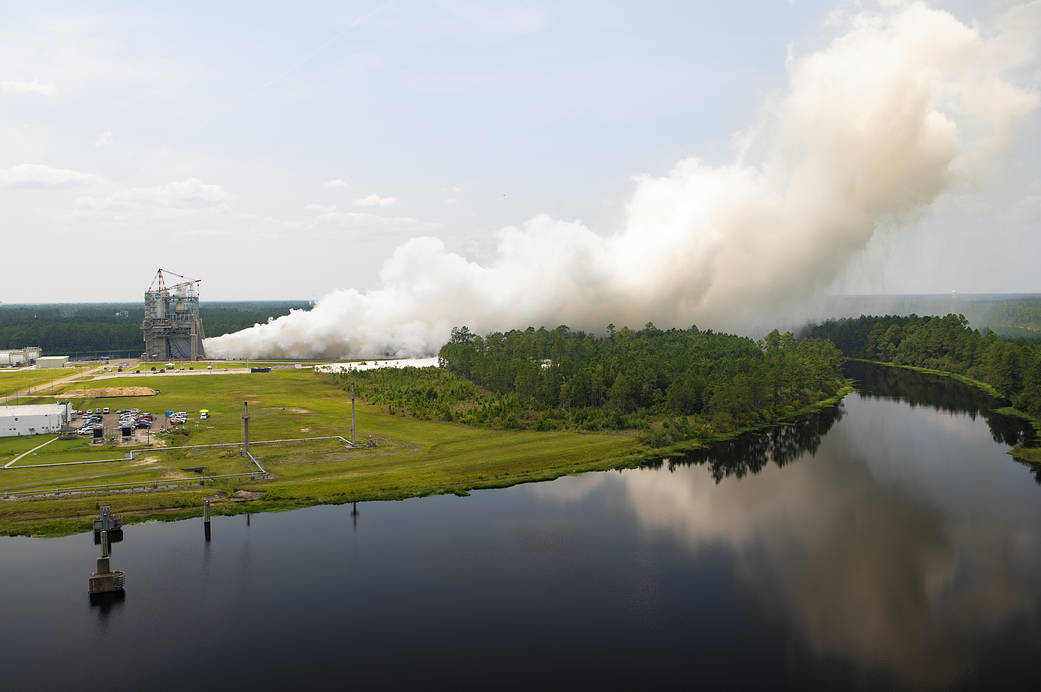 sixth RS-25 single-engine hot fire Aug. 5