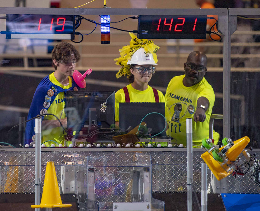 Teams compete during the inaugural FIRST Robotics Magnolia Regional Competition in Laurel, Mississippi, on March 17, 2023