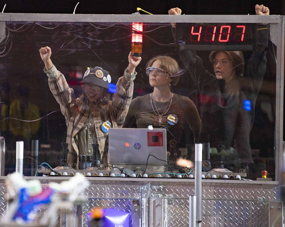 Teams compete during the inaugural FIRST Robotics Magnolia Regional Competition in Laurel, Mississippi, on March 17, 2023