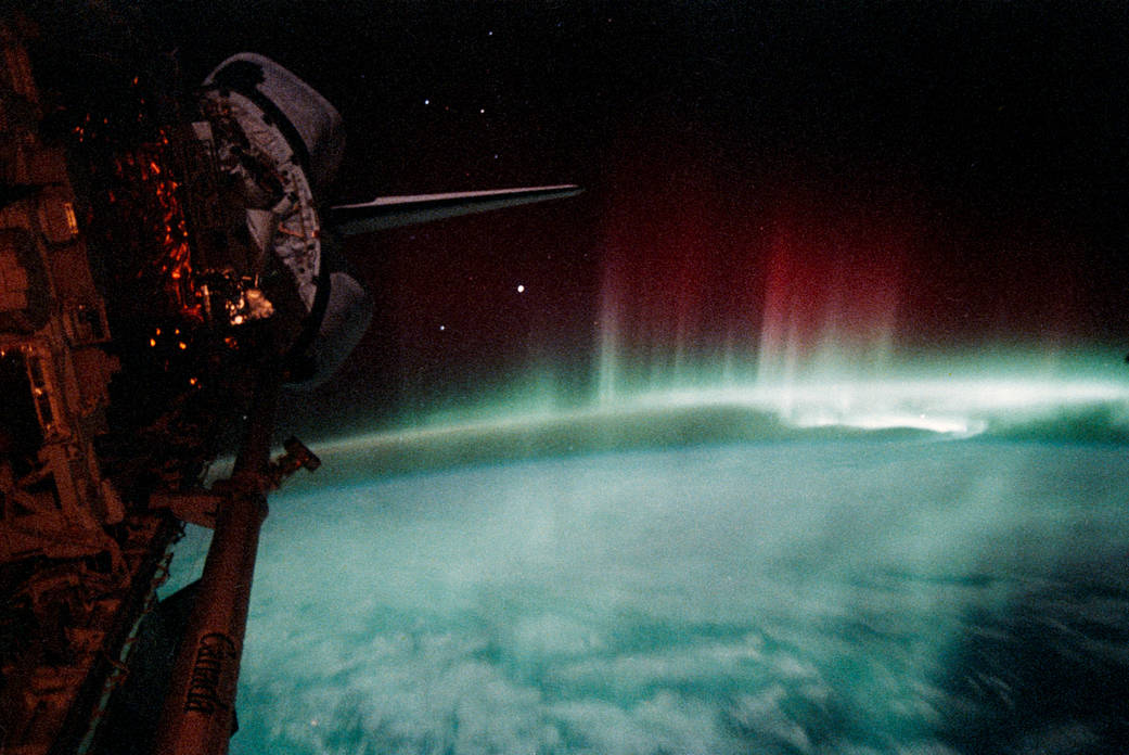 Aurora Australis photographed from orbit