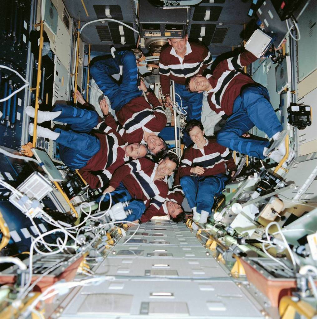 STS-42 In-Space Crew Portrait