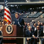 "We choose to go to the Moon", President John F. Kennedy's address at Rice University on the nation's space effort to further inform the public about his plan to land a man on the Moon before 1970. (12 Sept. 1962)