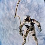 Astronaut Edward H. White II floats in the zero-gravity of space, June 3, 1965.