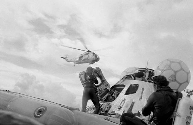Apollo 13 Crew Recovery After Splashdown—April 17, 1970.