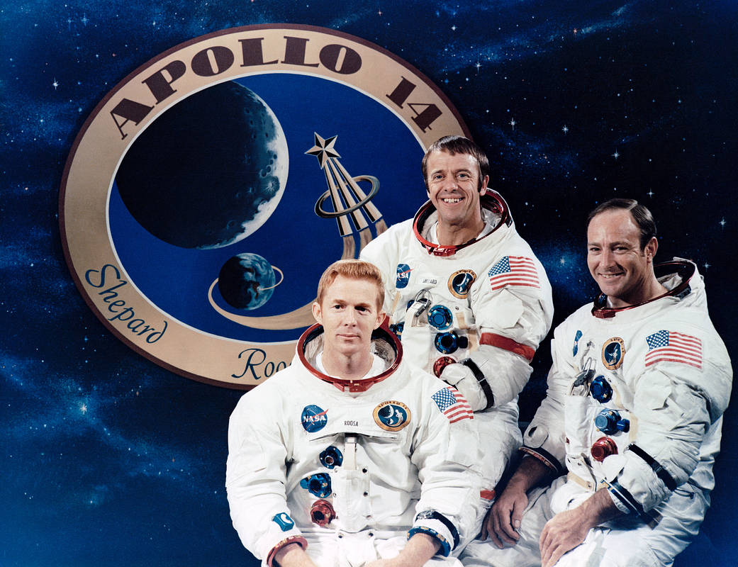 Official portrait of Apollo 14 crew