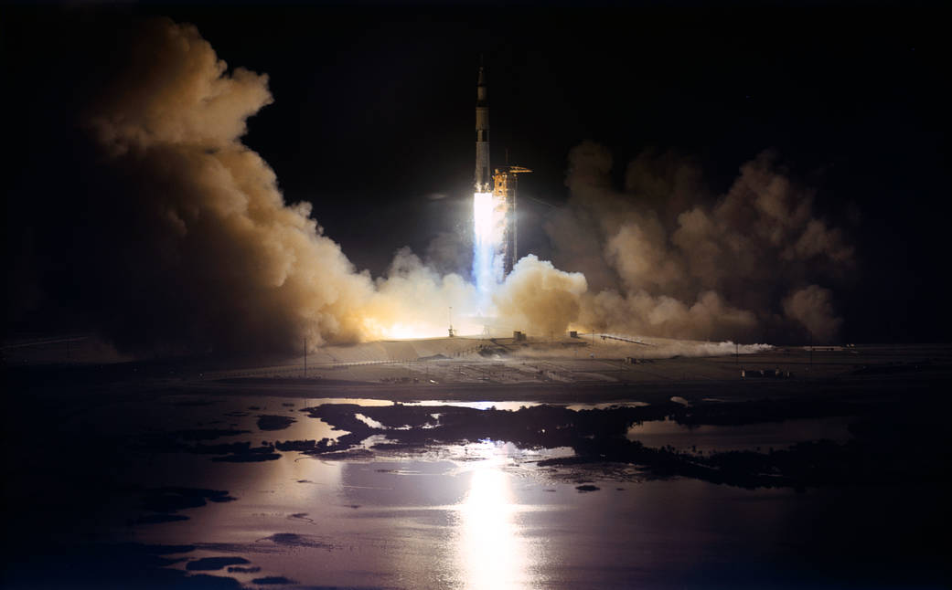 Apollo 17 nighttime launch from Cape Canaveral