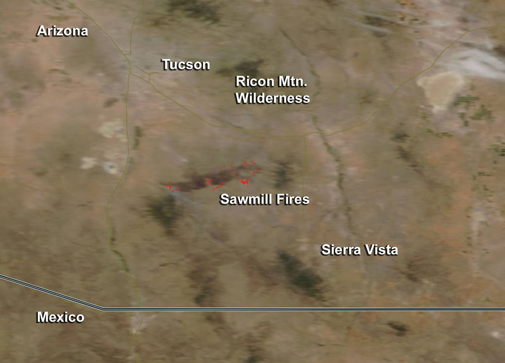 Sawmill fire in Arizona
