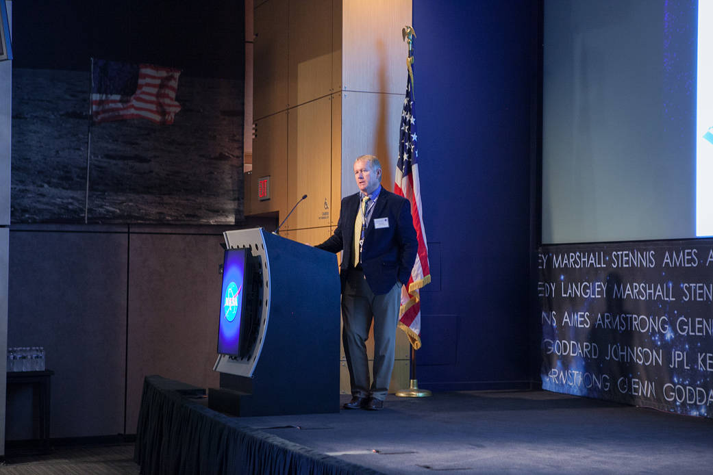 Person talking at a podium