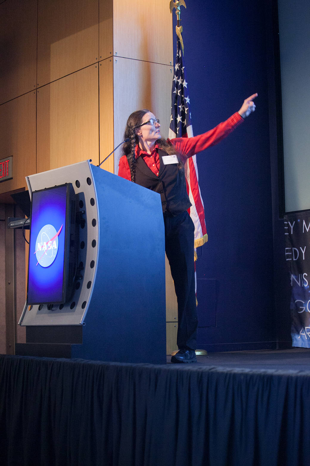 Person talking at a podium
