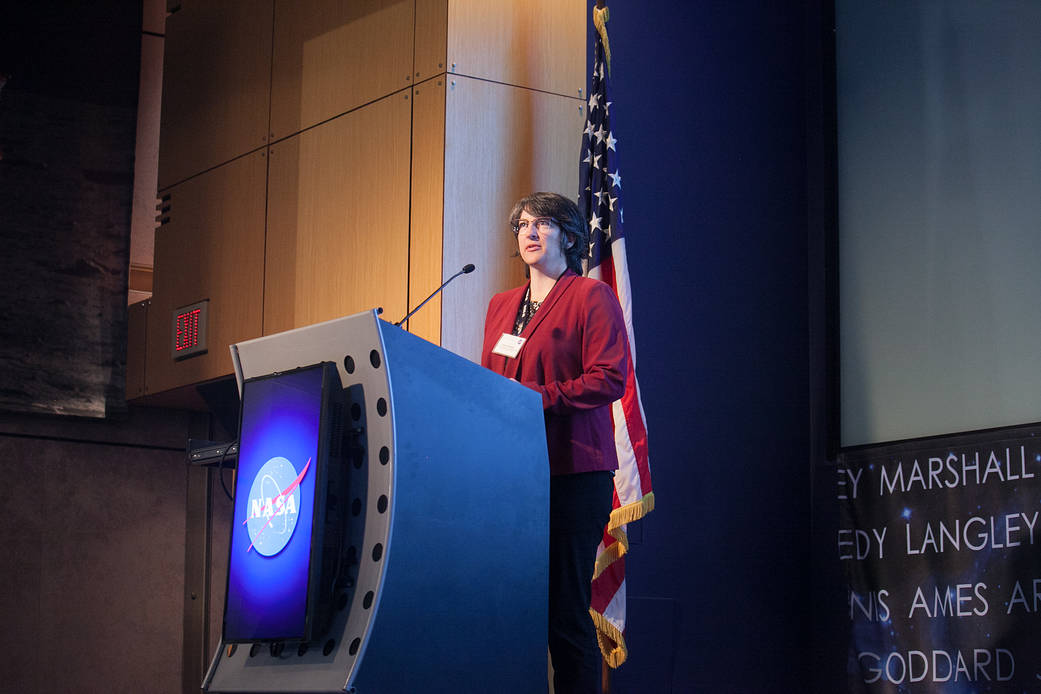 Person talking at a podium