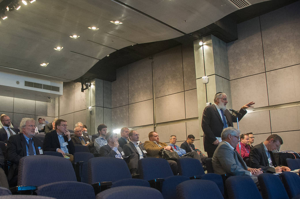 People participate in a talk