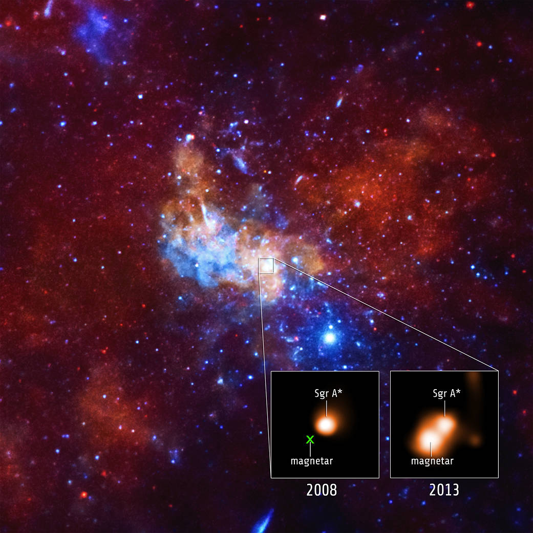 What If a Magnetar Collided With a Black Hole? 