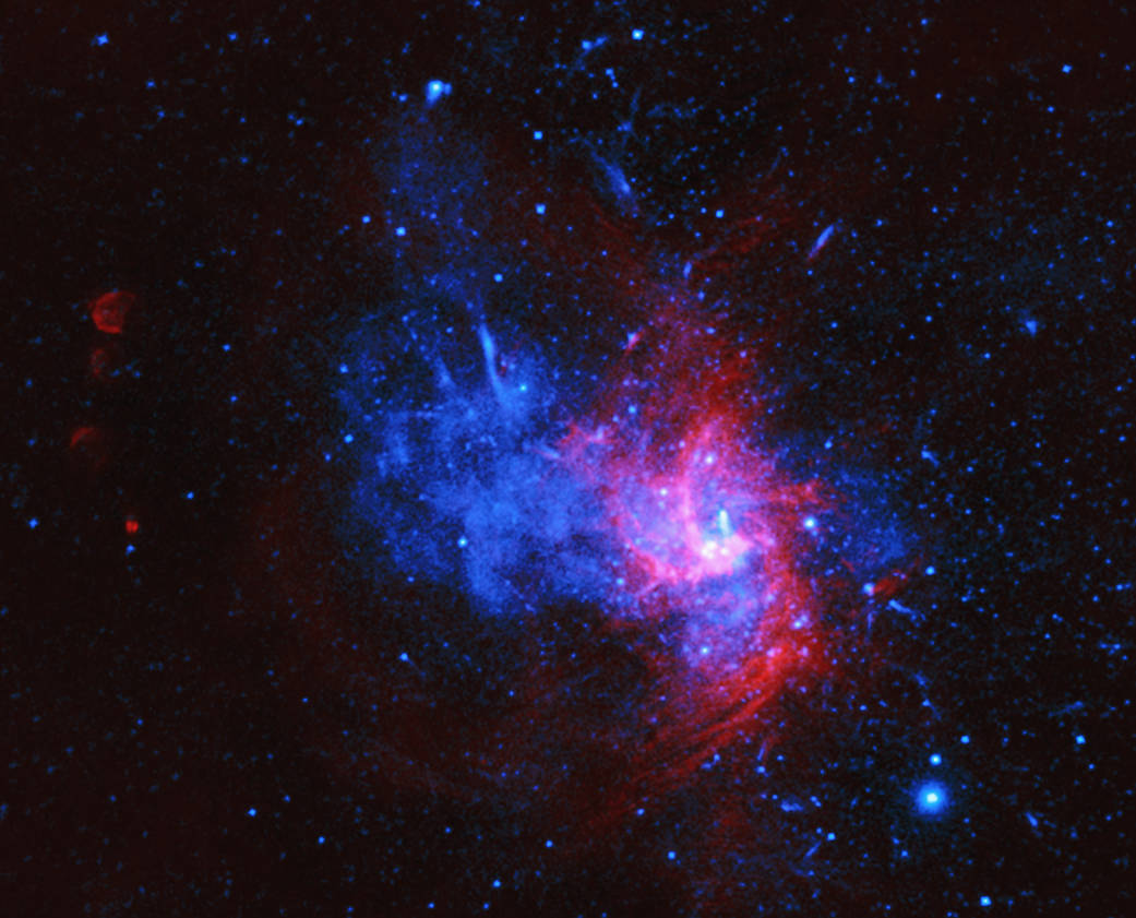 X-ray & Radio Image of Sagittarius A East.