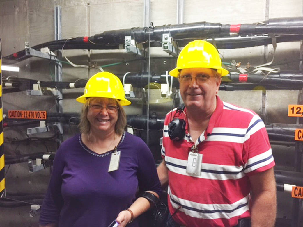Sharon Goza enjoyed a tour of the JSC Tunnels.