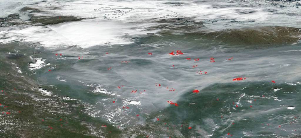 NASA’s Suomi NPP Satellite Sees Major Siberian Wildfires