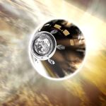 Orion crew module re-entry concept graphic