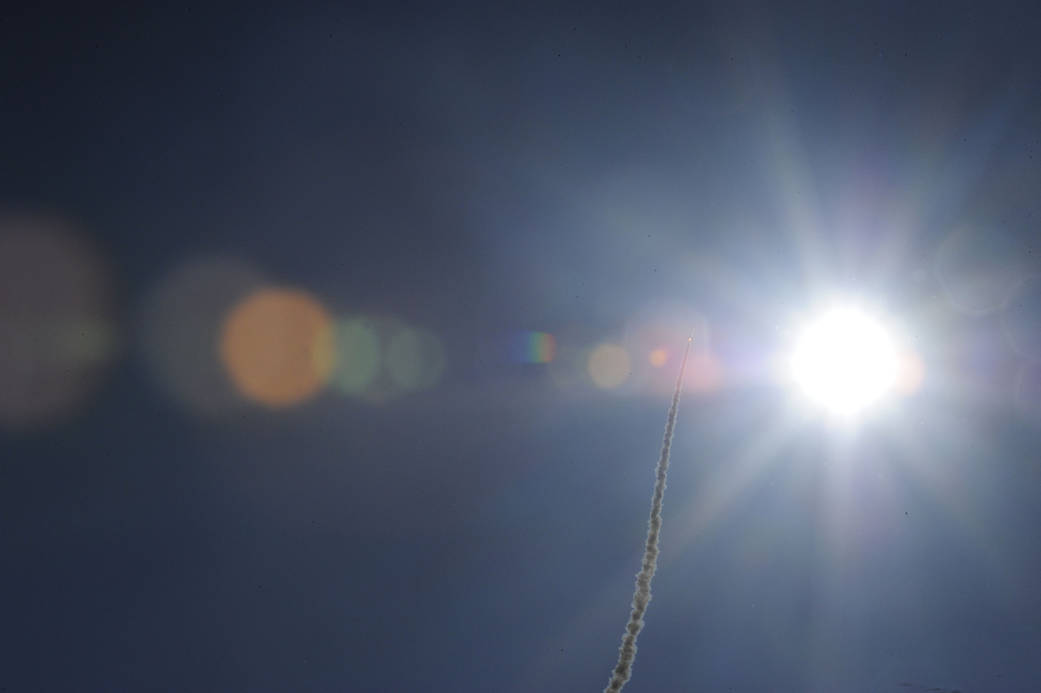 Rocket soars skyward