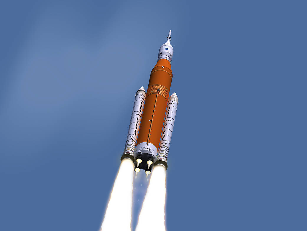 SLS Block 1 after burner