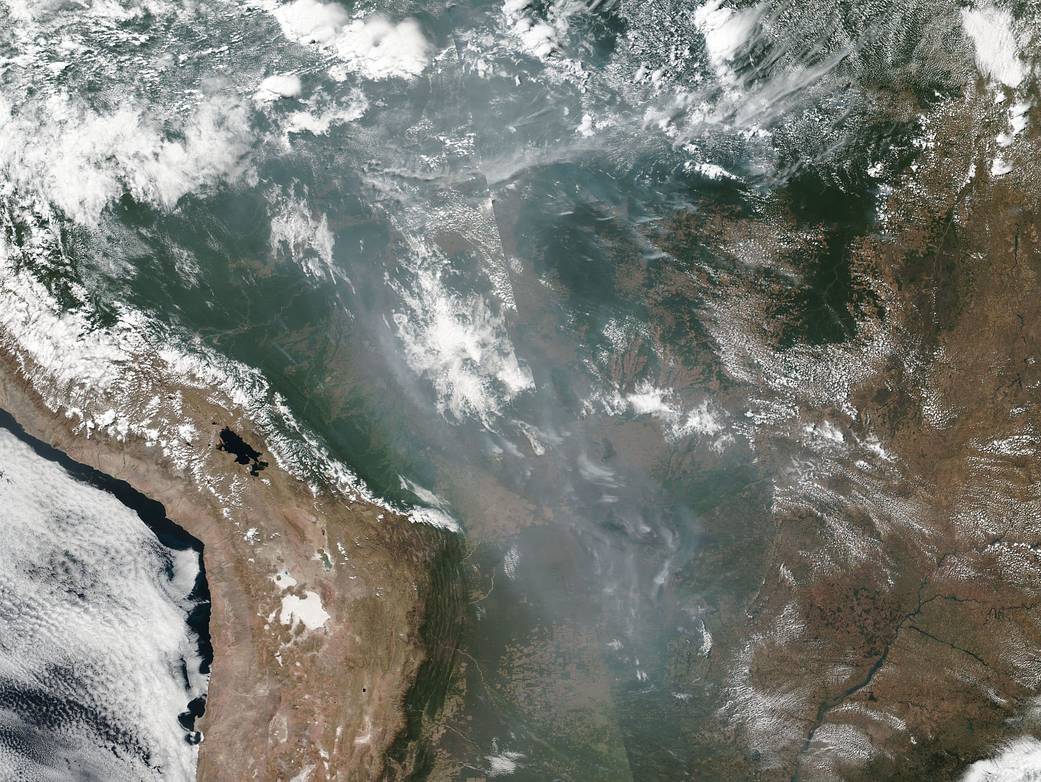 Smoke creates a shroud over much of Brazil