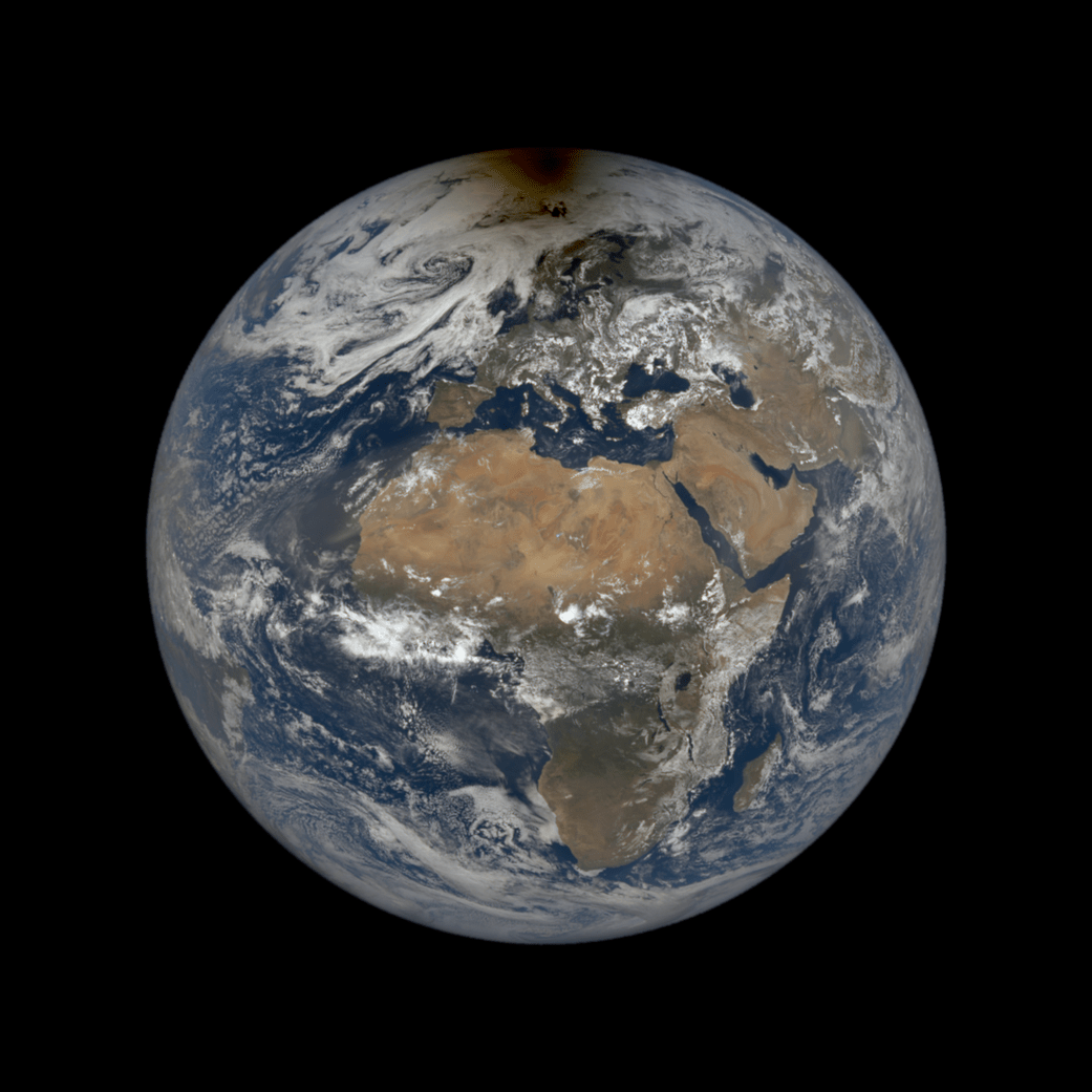 Image of the Earth during the June 10, 2021 eclipse. 
