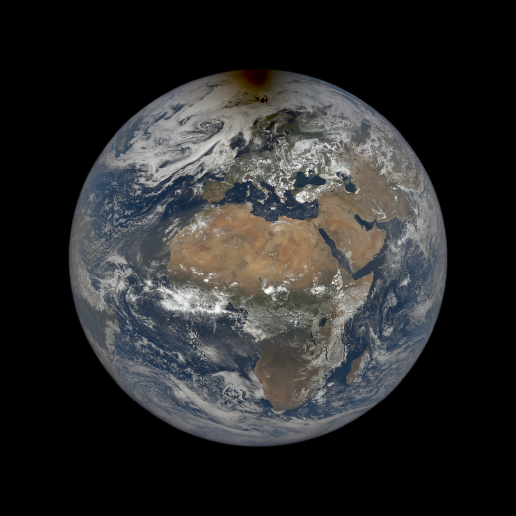 Image of the Earth during the June 10, 2021 eclipse.