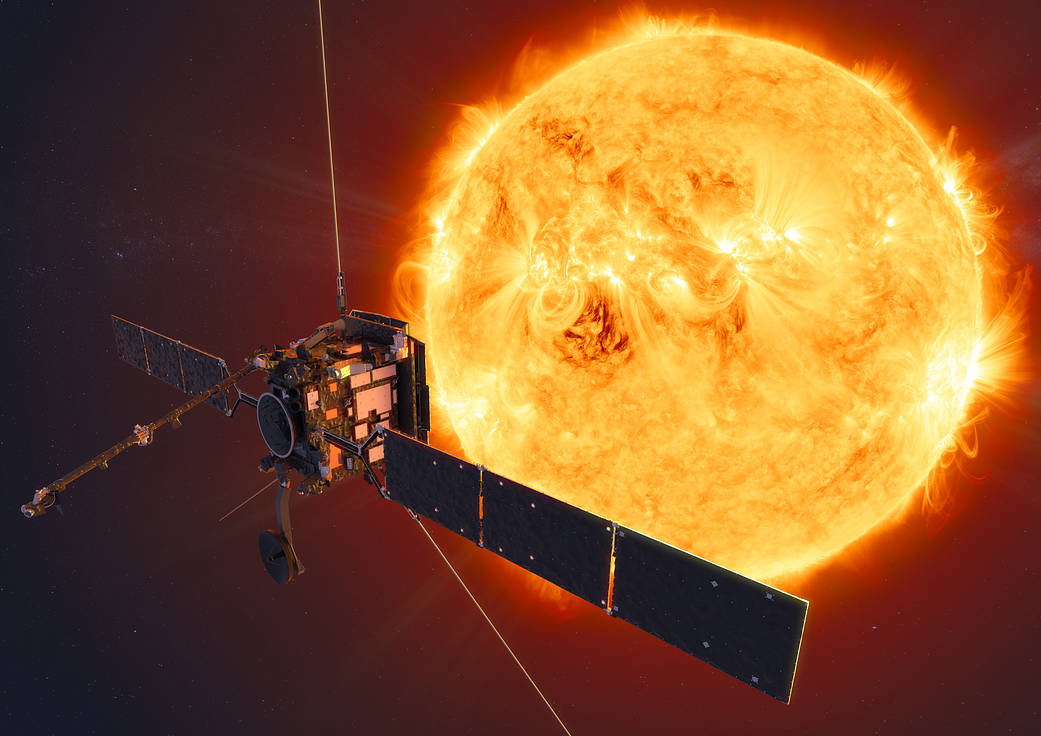 Artist's impression of Solar Orbiter spacecraft.