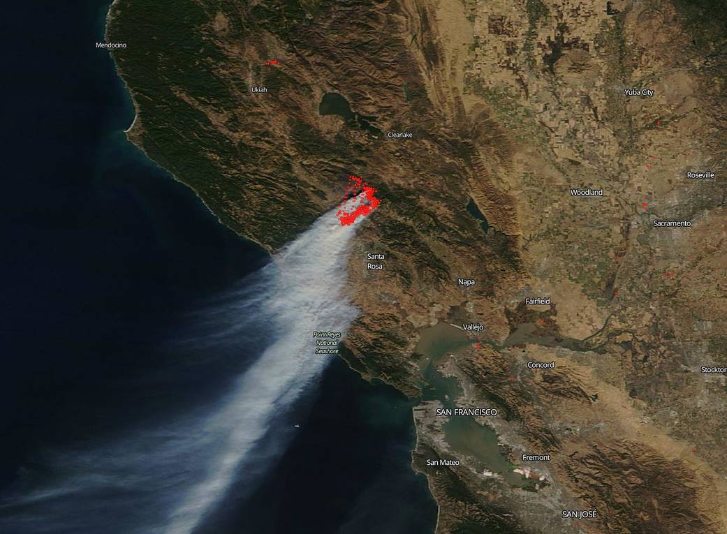 Kincade fire in California
