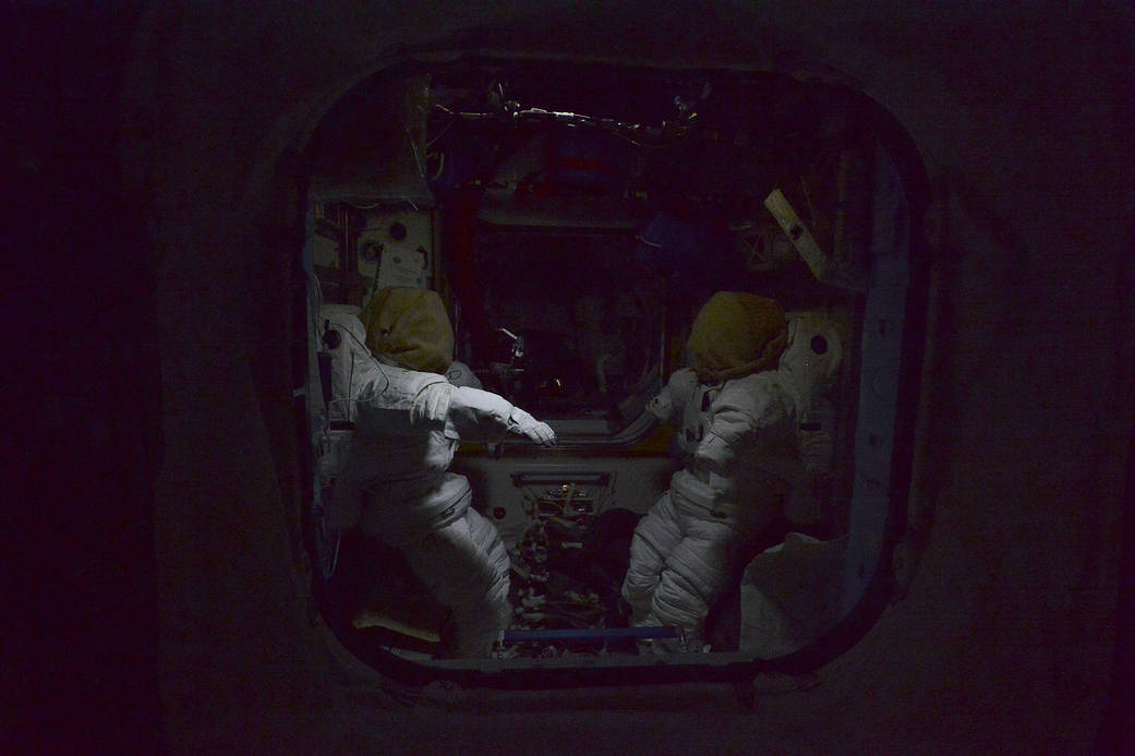 Space suits on the station
