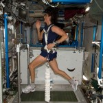 Astronaut Suni Williams Excercises on Treadmill
