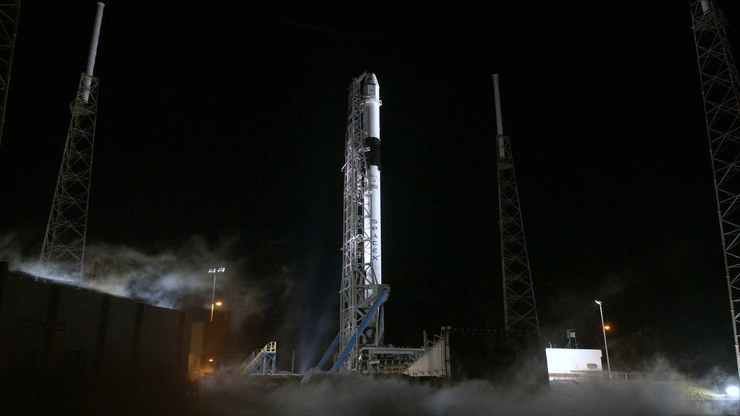 SpaceX Falcon 9 rocket is ready for CRS-17 launch at Space Launch Complex 40 at Cape Canaveral Air Force Station in Florida.