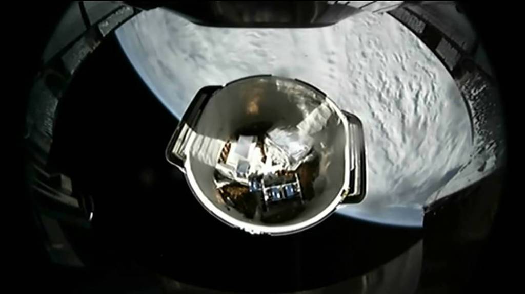 Dragon Spacecraft Separates from SpaceX Falcon 9 Rocket