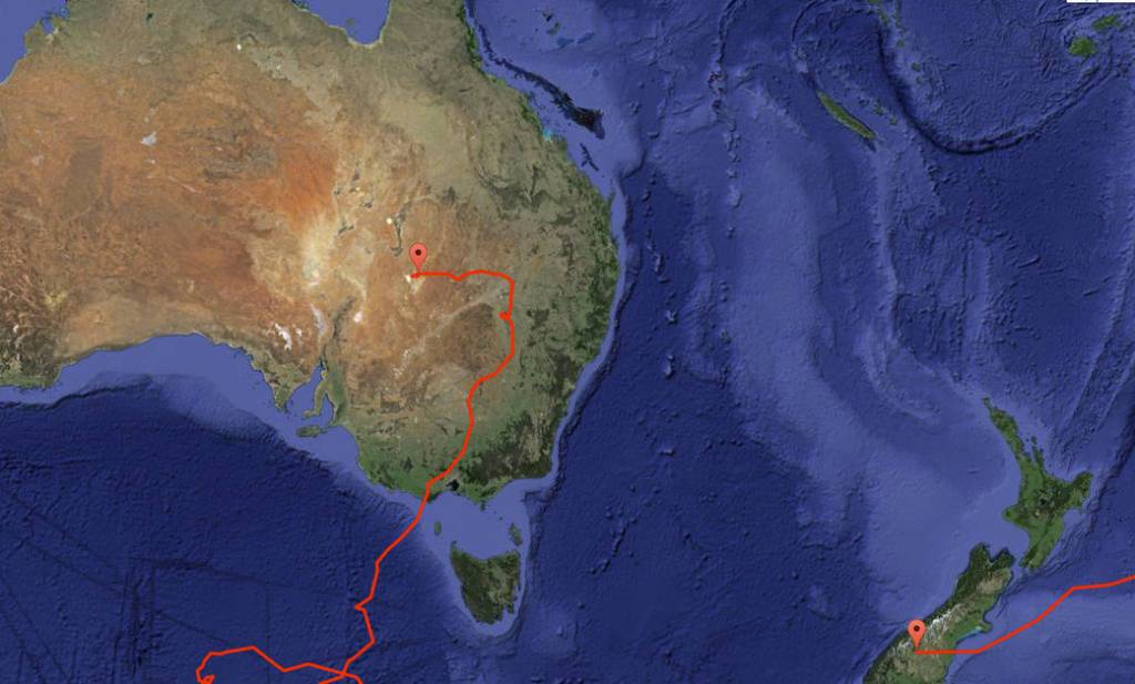Super Pressure Balloon Flight Map