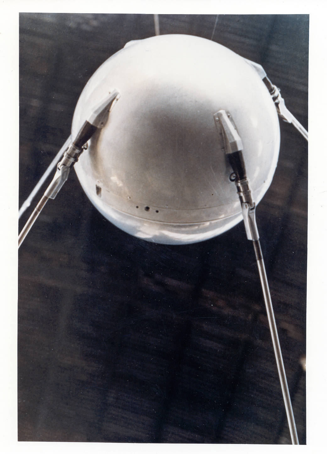 History changed on Oct. 4, 1957, when the Soviet Union successfully launched Sputnik from the Baikonur Cosmodrome in Kazakhstan. The world's first artificial satellite was about the size of a beach ball, about 23 inches in diameter and weighing less than 190 pounds. (Courtesy NASA)