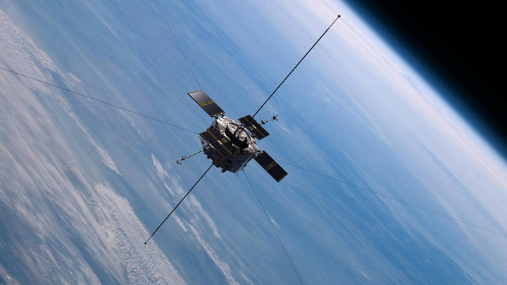 Graphic of Van Allen Probe Spacer Boom Deploy