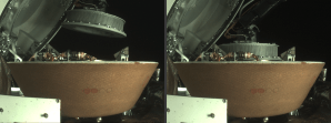 side-by-side images of a cylinder approaching and attaching to a spacecraft
