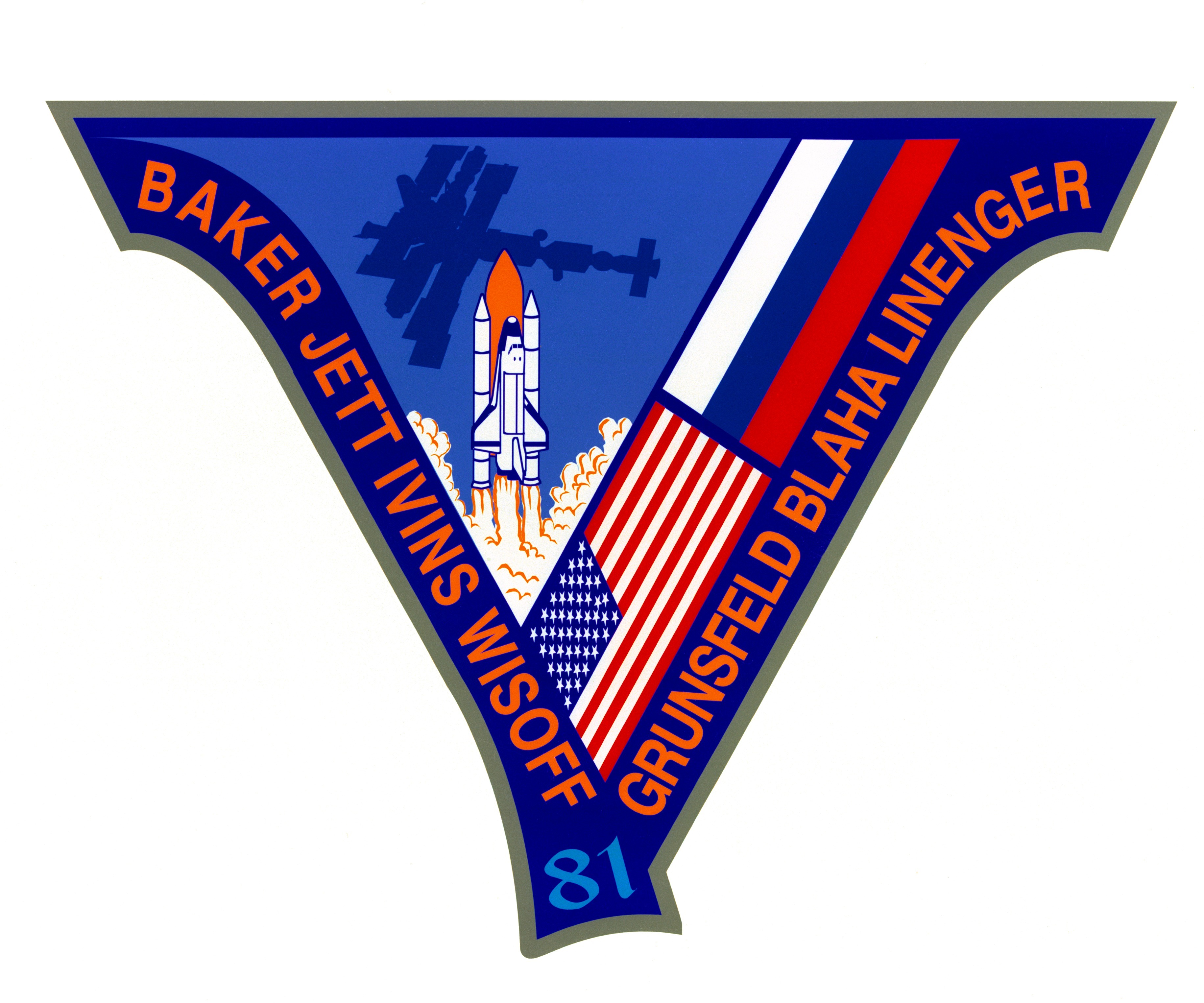 The STS-81 crew patch