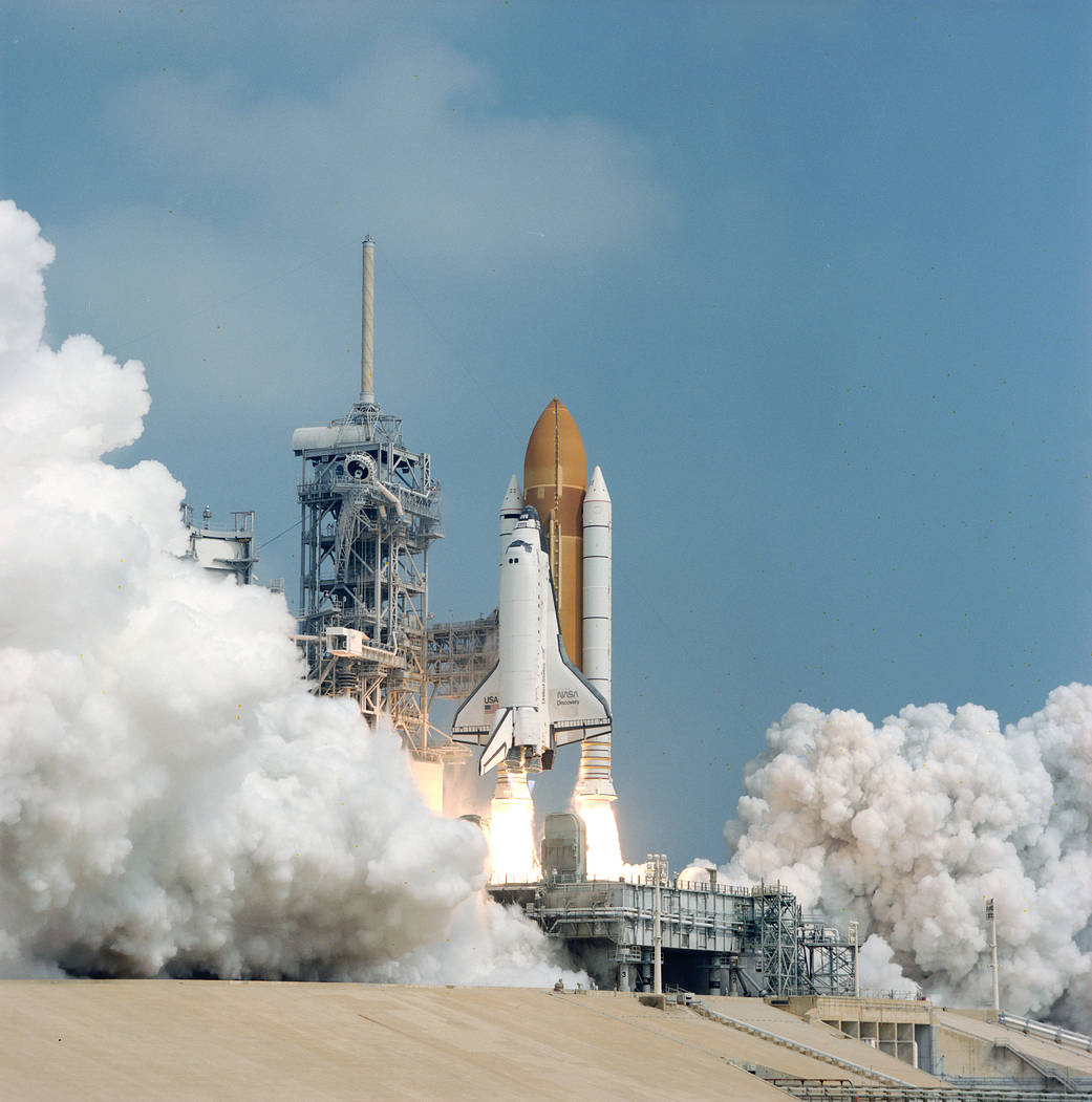 This week in 1997, space shuttle Discovery, mission STS-85, launched from NASA’s Kennedy Space Center. 