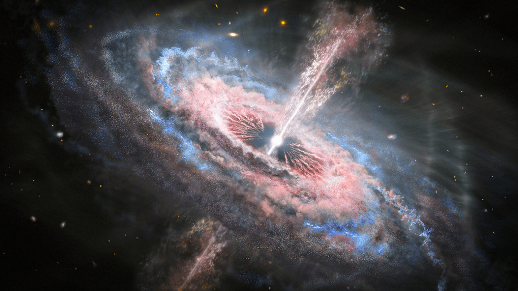 Quasars Rip Across Galaxies Like Tsunamis