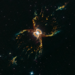 x-shaped nebula in space