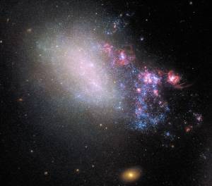Hubble image of irregular galaxy NGC 4485