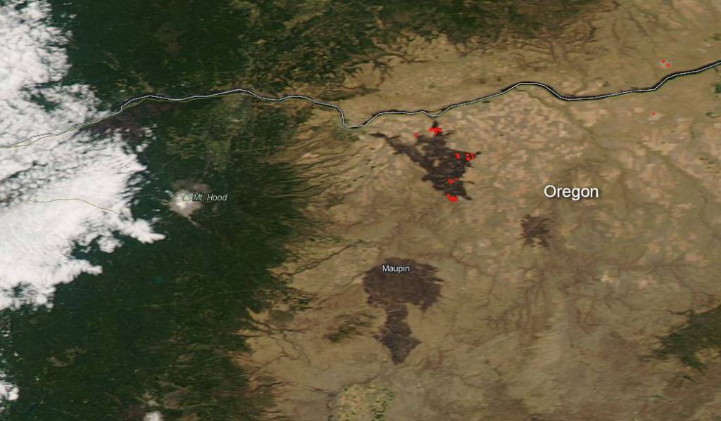NASA’s Aqua Satellite Captures Burn Scars From Substation Fire