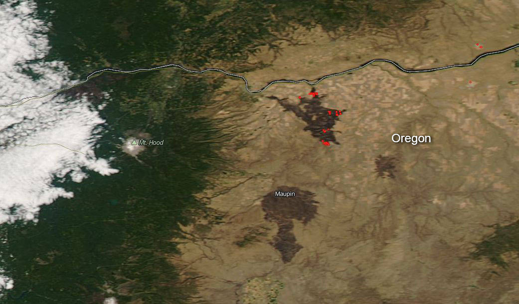 Aqua image of Substation Fire burn spots