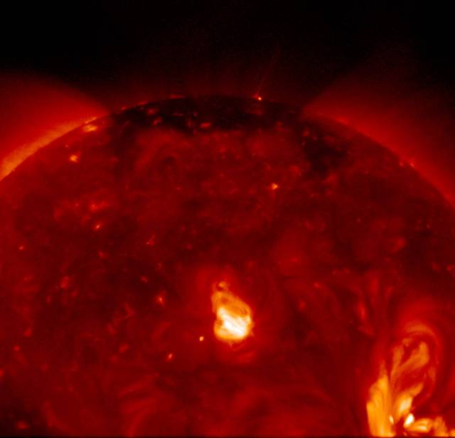presents a new explanation of how solar X-ray jets occur. These jets, explosions that erupt from the sun's surface expelling hot gas, could help explain the superheating of the sun’s corona.